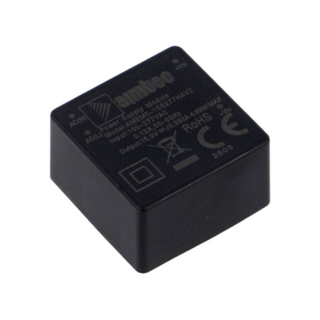 Convertor: AC/DC; 5W; Uintr: 85÷305VAC,100÷430VDC; Uieş: 15VDC