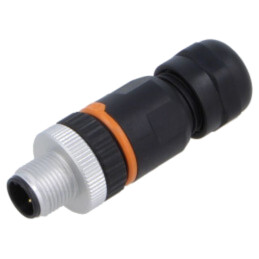 Conector: M12; mufă; PIN: 4; tată; 250V; drept; IP67; pe cablu; aurit