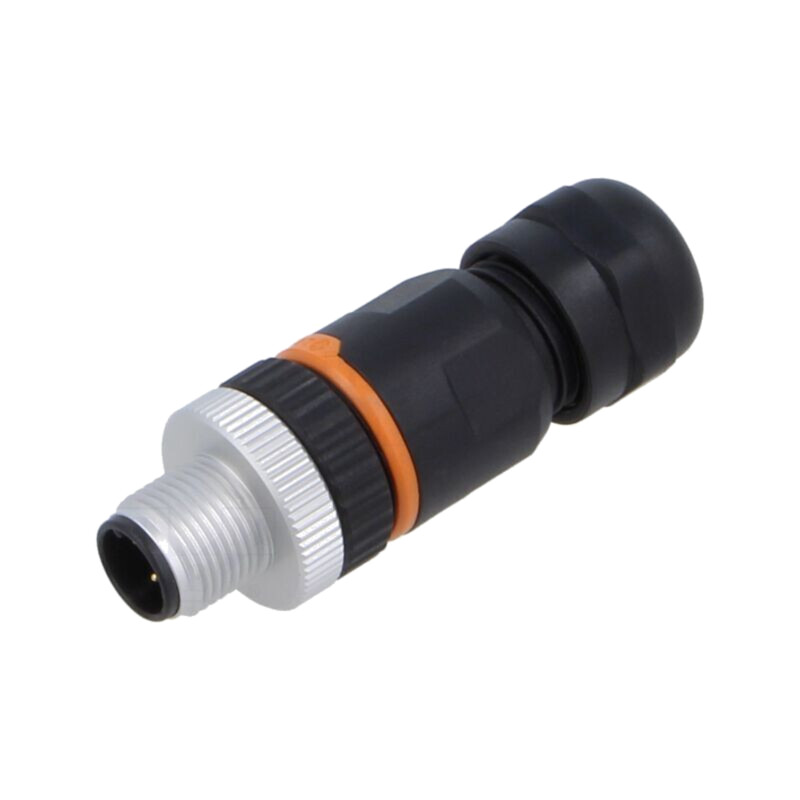 Conector: M12; mufă; PIN: 4; tată; 250V; drept; IP67; pe cablu; aurit