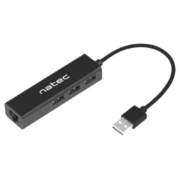Hub USB; RJ45 soclu,USB A soclu x3,USB A mufă; USB 2.0; PnP
