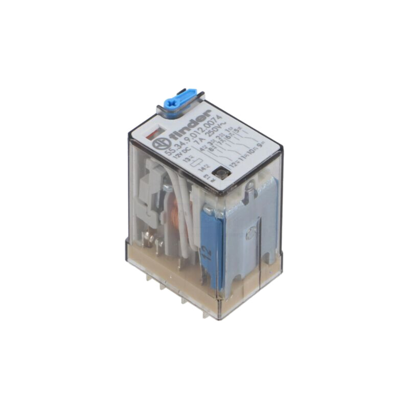 Releu: electromagnetic; 4PDT; 12VDC; 7A/250VAC; plug-in; 55.34