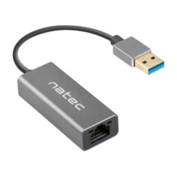 Adaptor USB-Ethernet; RJ45 soclu,USB A mufă; USB 3.0; gri; 0,6m