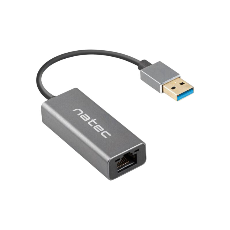 Adaptor USB-Ethernet; RJ45 soclu,USB A mufă; USB 3.0; gri; 0,6m Adaptor USB-Ethernet; RJ45 soclu,USB A mufă; USB 3.0; gri; 0,6m
