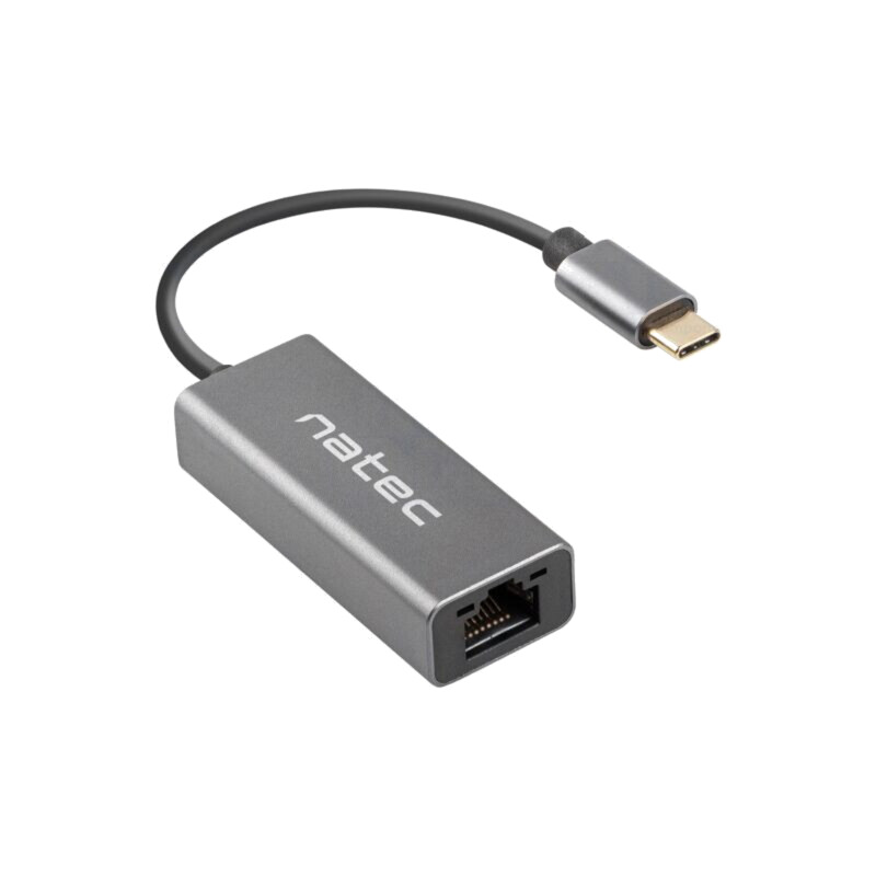 Adaptor USB-Ethernet; RJ45 soclu,USB C mufă; USB 3.1; gri; 0,6m Adaptor USB-Ethernet; RJ45 soclu,USB C mufă; USB 3.1; gri; 0,6m