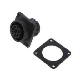 Conector: circular; 696; 60V,400V; 3A,25A; PIN: 8(4+4); soclu; mamă