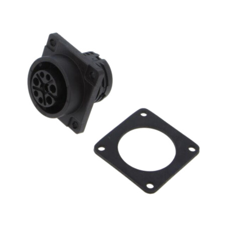 Conector: circular; 696; 60V,400V; 3A,25A; PIN: 8(4+4); soclu; mamă