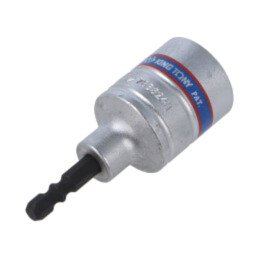 Cap; 12-puncte,tubulară; 24mm; 1/4" (E6,3mm); Lung.manşon: 80mm