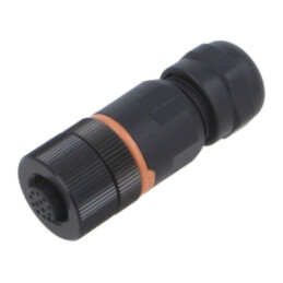 Conector: M12; mufă; PIN: 12; mamă; 30V; drept; IP67; lipire; pe cablu