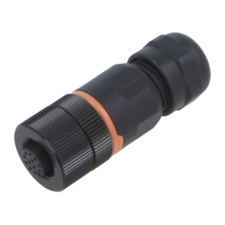 Conector: M12; mufă; PIN: 12; mamă; 30V; drept; IP67; lipire; pe cablu