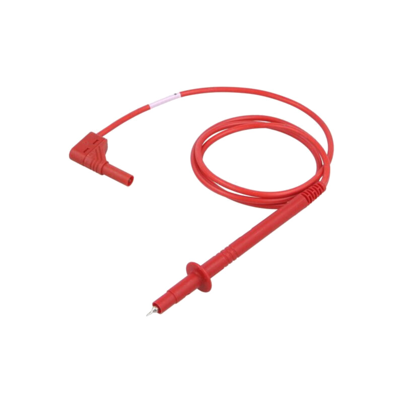 Cablu de măsurare; 16A; Unom: 1kV; Lung: 1m; roşie; Secţ.cablu: 1mm2 Cablu de măsurare; 16A; Unom: 1kV; Lung: 1m; roşie; Secţ.cablu: 1mm2