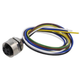Conector: 7/8"; soclu; mamă; PIN: 5; IP67; drept; cabluri; cu cabluri