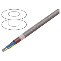 Cablu; SiHF; 3G4mm2; Cu; litat; silicon; maro-roşu; -60÷180°C