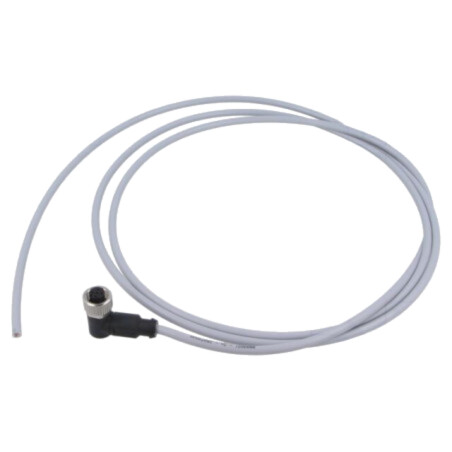 Conector: M12; mufă; mamă; PIN: 4; în unghi; cabluri; 2m