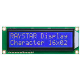 Afişaj: LCD; alfanumerice; STN Negative; 16x2; albastru; LED; 1x16