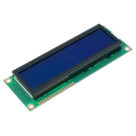 Afişaj: LCD; alfanumerice; STN Negative; 16x2; albastru; LED; 1x16