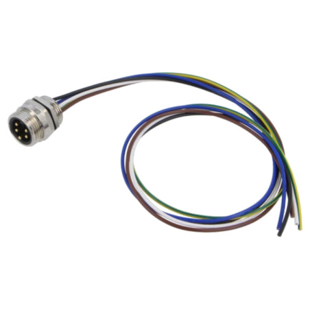 Conector: 7/8"; soclu; tată; PIN: 5; IP67; drept; cabluri; cu cabluri