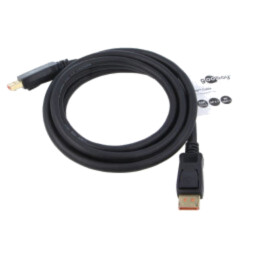 Cablu; DisplayPort mufă,din ambele părţi; PVC; Lung: 2m; negru
