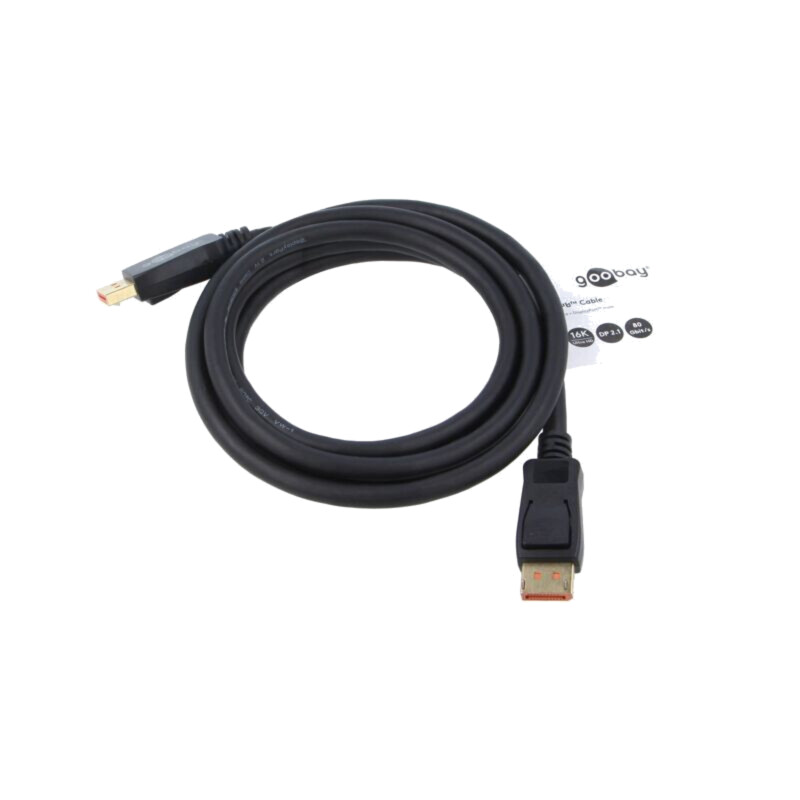 Cablu; DisplayPort mufă,din ambele părţi; PVC; Lung: 2m; negru