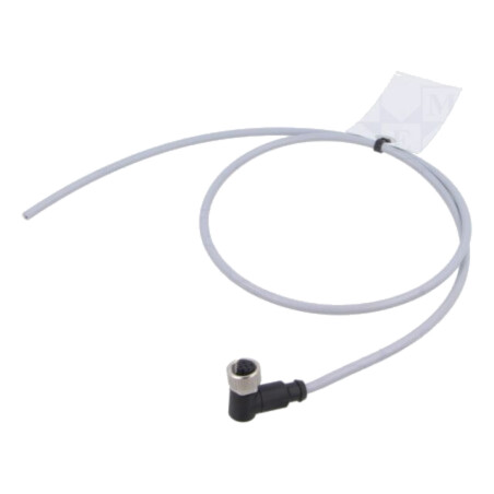 Conector: M12; mufă; mamă; PIN: 5; în unghi; cabluri; 1m