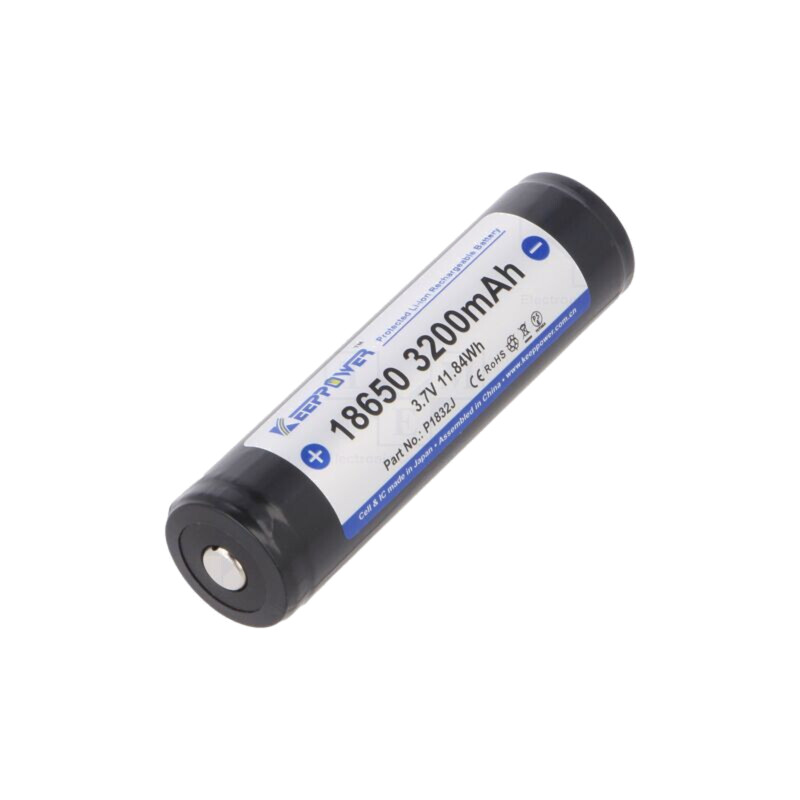 Acumul: Li-Ion; 18650,MR18650; 3,7V; 3200mAh; Ø18,5x69mm; 10A Acumul: Li-Ion; 18650,MR18650; 3,7V; 3200mAh; Ø18,5x69mm; 10A