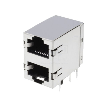 Conector: RJ45; soclu; PIN: 8; Cat: 5; ecranat,duble; 8p8c; THT