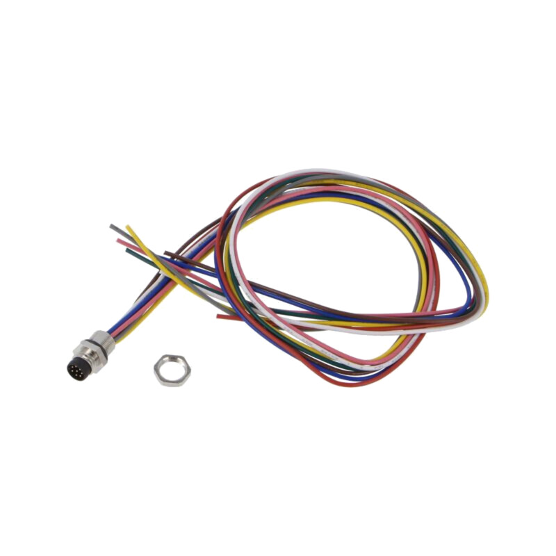 Conector: M8; soclu; tată; 32V; 1,5A; PIN: 8; IP67; cabluri; 0,25mm2 Conector: M8; soclu; tată; 32V; 1,5A; PIN: 8; IP67; cabluri; 0,25mm2