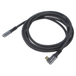 Cablu; USB 3.2 Gen 2; USB C soclu,USB C mufă în unghi; aurit; 2m