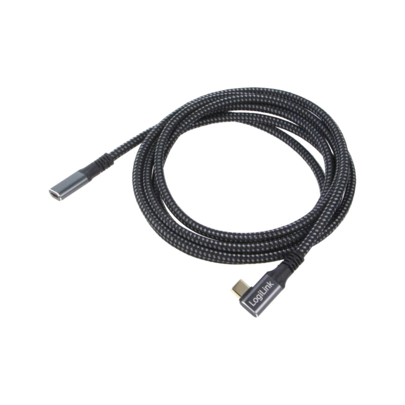 Cablu; USB 3.2 Gen 2; USB C soclu,USB C mufă în unghi; aurit; 2m Cablu; USB 3.2 Gen 2; USB C soclu,USB C mufă în unghi; aurit; 2m