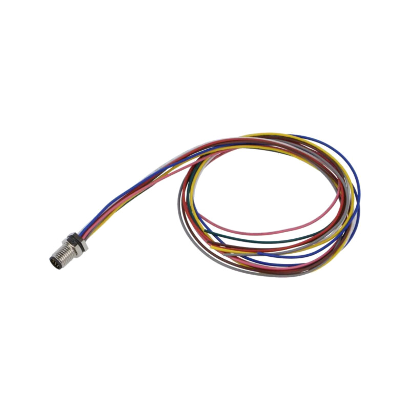Conector: M8; soclu; tată; 32V; 1,5A; PIN: 8; IP67; cabluri; 0,25mm2