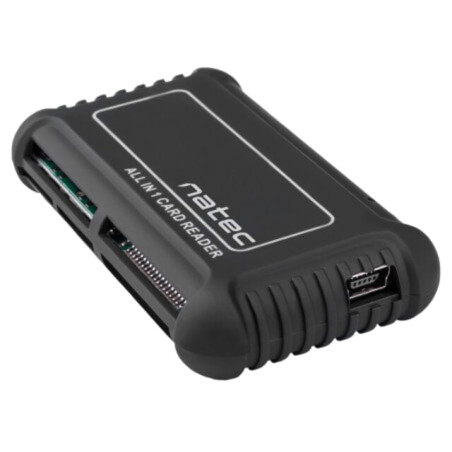 Cititor card: memorie; USB B mini soclu; USB 2.0; neagră; 480Mbps