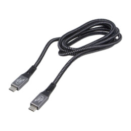 Cablu; USB 3.2; USB C mufă,din ambele părţi; 1,5m; negru; 20Gbps