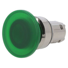 Comutator: acţionat prin apăsare; 22mm; Poz.i stab: 1; verde; IP67