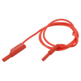 Cablu de măsurare; 32A; cu izolaţie; Unom: 1kV; Lung: 1m; roşie