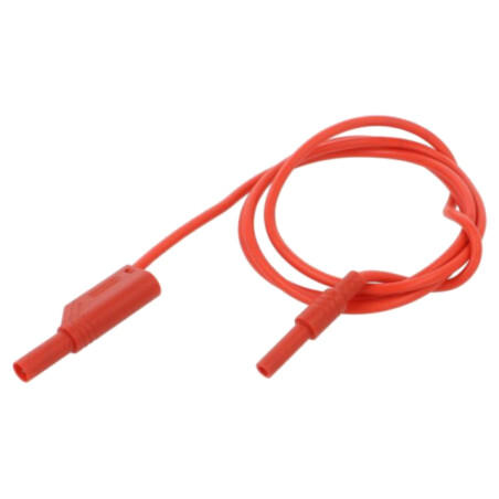 Cablu de măsurare; 32A; cu izolaţie; Unom: 1kV; Lung: 1m; roşie