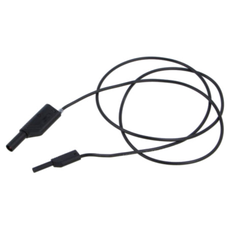 Cablu de măsurare; 10A; cu izolaţie; Unom: 1kV; Lung: 1m; neagră