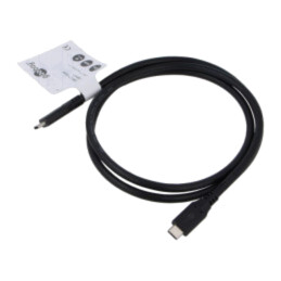 Cablu; USB 4.0; USB C mufă,din ambele părţi; 1m; negru; 40Gbps
