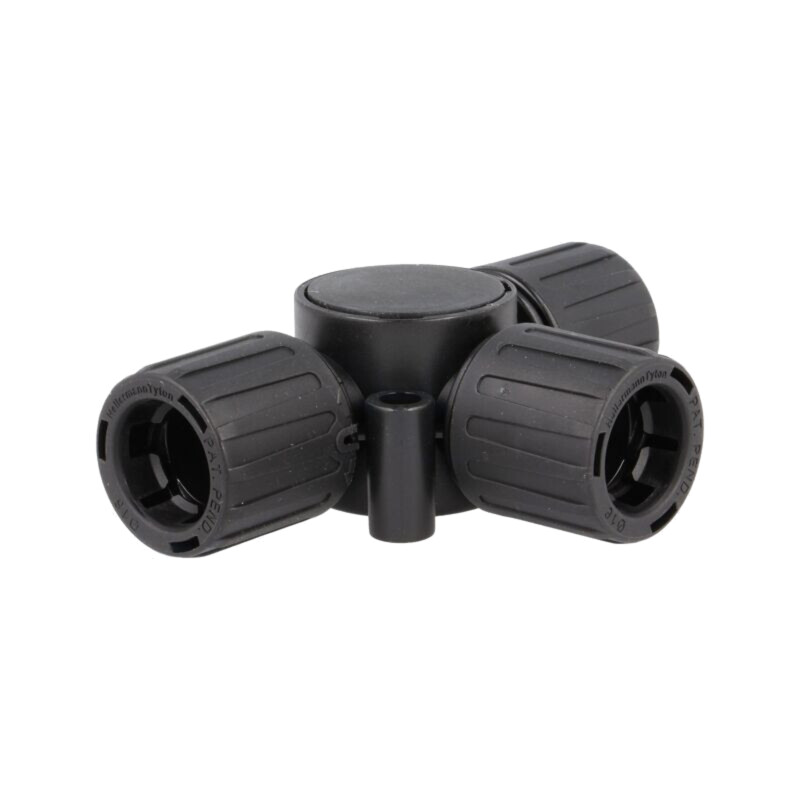 Conector de tip T; poliamidă; HelaGuard; -50÷135°C; IP66; neagră