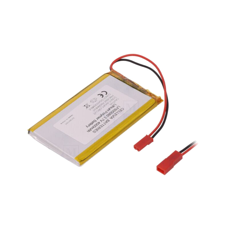 Acumul: Li-Po; 3,7V; 4000mAh; cabluri,contector JST SYR-02T