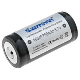 Acumul: Li-Ion; 16340; 3,7V; 700mAh; Ø16x36mm; 3A