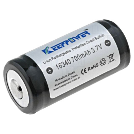 Acumul: Li-Ion; 16340; 3,7V; 700mAh; Ø16x36mm; 3A