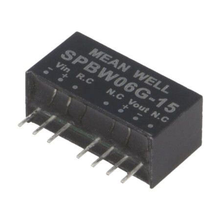 Convertor: DC/DC; 6W; Uintr: 18÷75VDC; Uieş: 15VDC; Iieş: 0÷400mA