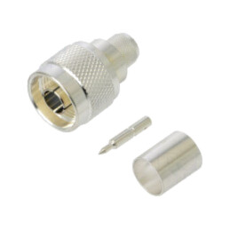 connector N Str Plg Hex 50Ohm Silver Pltd PSF 1/4M