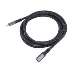 Cablu; USB 3.2 Gen 2; USB C soclu,USB C mufă; aurit; 2m; negru
