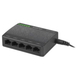 Switch Ethernet; DC soclu,RJ45 soclu x5; neagră; 1Gbps