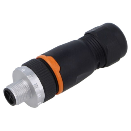 Conector: M12; mufă; PIN: 3; tată; 630V; drept; IP67; pe cablu; aurit
