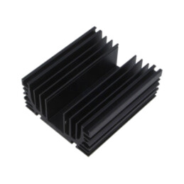 Radiator: extrudat; cu aripioare; neagră; L: 100mm; W: 87mm; H: 41mm