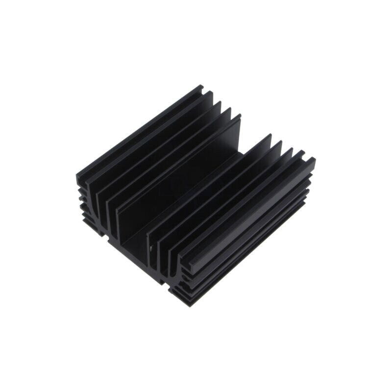 Radiator: extrudat; cu aripioare; neagră; L: 100mm; W: 87mm; H: 41mm