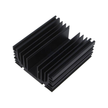 Radiator: extrudat; cu aripioare; neagră; L: 100mm; W: 87mm; H: 41mm