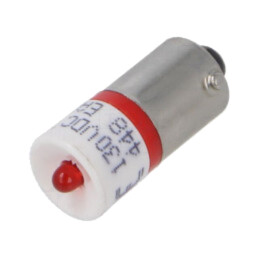 Lampă LED; roşie; BA9S; 130VDC; Nr.diode: 1; OptoHiT