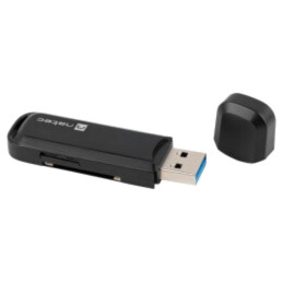 Cititor card: memorie; USB A mufă; USB 3.0; neagră; 5Gbps